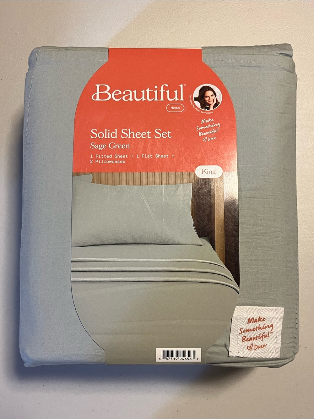 Beautiful by Drew Solid Sheet Set - Sage Green (King)